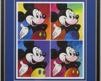 9059 - MICKEY MOUSE SUITE OF 4 GICLEE BY PETER MAX 22 X 24
