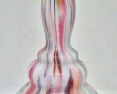 4068 - Victorian Cased Splatter Art Glass 10" Vase