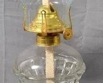 2375 - EAPG Sandwich Glass Oil Lamp 20"