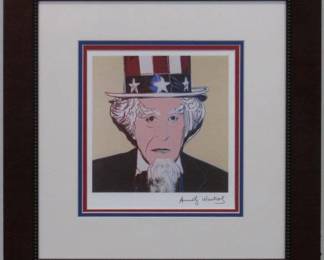 9048 - UNCLE SAM PRINT BY ANDY WARHOL 17.5 X 18