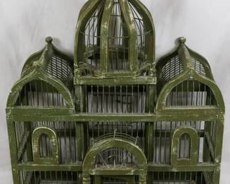 950 - Decorative Wooden Birdcage 27" tall