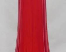11 - LE Smith Ribbed 22.5" Persimmon Swung Vase