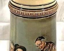 2186 - Vintage German Beer Stein w/ lid 22" tall