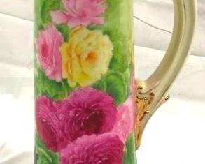 2449 - Bavaian Tankard w/ Floral 14"
