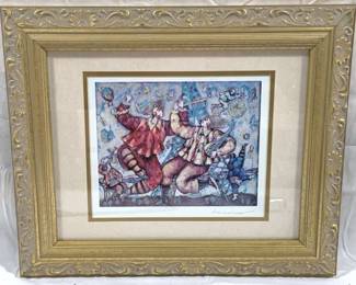 2035 - Michael Kachan Eiffel Song Signed & Framed Print 18 x 15