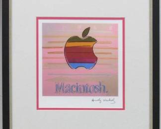9113 - MACINTOSH PRINT PLATE SIGN BY ANDY WARHOL 18 X 19.5