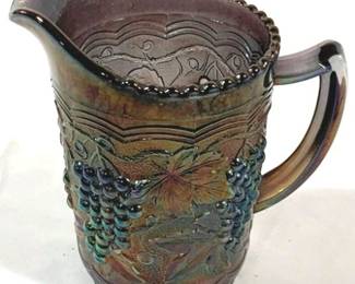 2391 - Imperial Carnival Grape Pattern Pitcher 6"