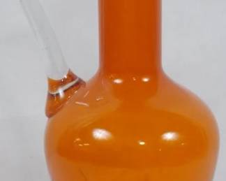 17 - Persimmon Glass Pitcher Vase 12.5"