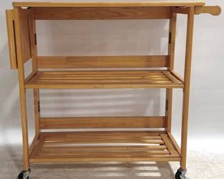 1226 - Folding Wood Cart 35 x 38 x 18