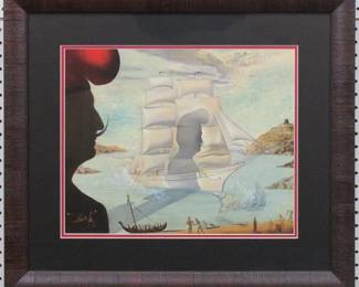 9084 - UNTITLED SAILBOAT GICLEE BY SALVADOR DALI 26.5 X 23