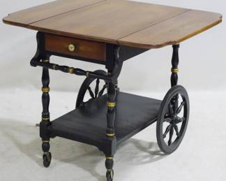 401x - Vintage Hitchcock Drop Side Tea Cart 28x36x30