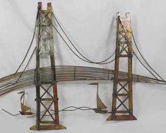 131 - Mid-Century Golden Gate Bridge Sculpture 25x37