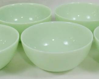 139 - 7 Jadeite Bowls 2.5x6"
