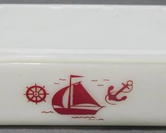 165 - McKee Red Sailboat Refrigerator Box 2x8x5