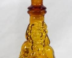 1021x - Vintage Empoli Amber Decanter 18"