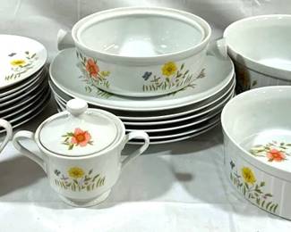 2015 - 19-piece Andrea Dishes "Country Flowers"