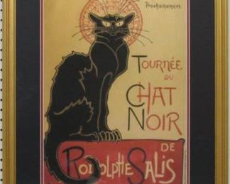 9086 - TOURNEE CHAT NOIR GICLEE BY STEINLEN 20 X 26