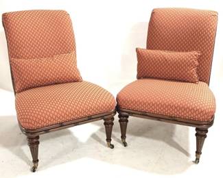 9715 - Pair of R. Waites Lounge Chairs by Lane Upholstery 39" x 28" x 36"
