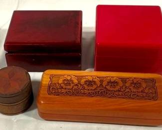 2480 - 4 Wooden Boxes