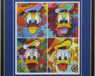 9060 - DONALD DUCK SUITE OF 4 GICLEE BY PETER MAX 22 X 24