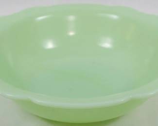 86 - Jadeite Bowl 2.5x8.5", uranium glass