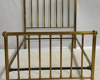 1290 - Vintage Brass Full Size Bed 58 x 82 x 55