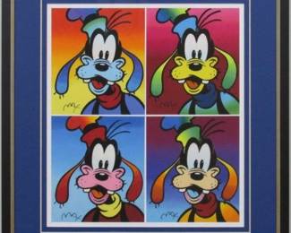 9061 - GOOFY SUITE OF 4 GICLEE BY PETER MAX 22 X 24