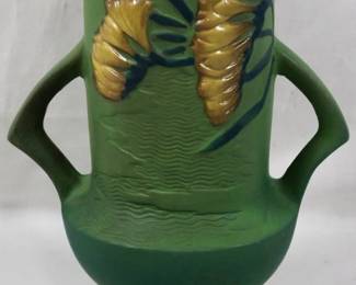 1114 - Roseville Freesia Pottery Vase 10.5'