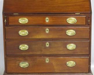 3917 - Splay leg English secretary in mahogany polished brasses 41 x 36 x 20