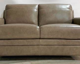 1274 - Leather Italia New Chino Loveseat Top Grain Leather 34 x 54 x 36