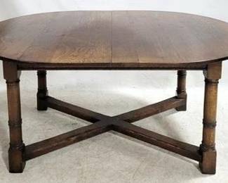 4016 - English Oval Original Finish Oak Dining Table 29 x 66 x 48