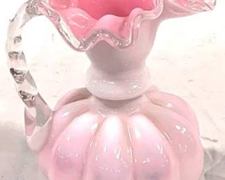 2344 - Fenton Peach Crest Pitcher 6.5"