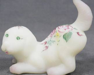 1094x - Fenton Hand Painted Dog Figure 3.5"