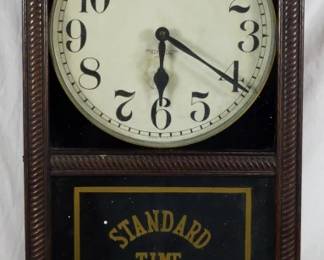 985 - New Haven Clock Co Clock 36x15x5 with key & pendulum You are buying a used as-is electric/electronic item. We do not guarantee all components are present and if it is not expressly stated, it is untested.