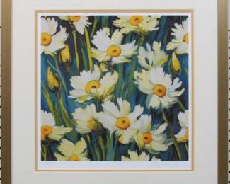 9029 - DAISIES SIGNED VANGOGH LIMITED EDITION PRINT 21.5 X 22