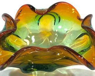 2433 - Murano Art Glass Bowl 10"