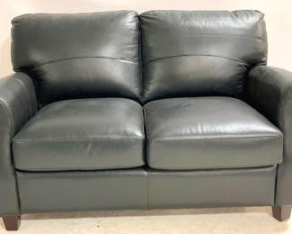 1266 - Leather Loveseat by Leather Italia 36 x 56 x 36
