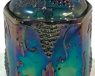 2396 - Indiana Harvest Grape Carnival Jar 7.5"