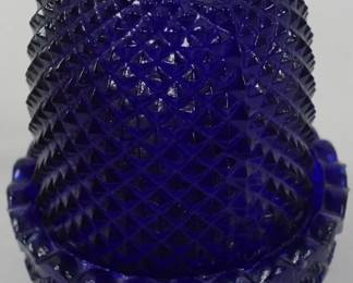 48 - S Clarke Fairy Pyramid Cobalt Lamp 4"