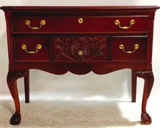 1304 - Pennsylvania House Chippendale Lowboy 33 x 42 x 19, 4 drawer, cherry, claw feet