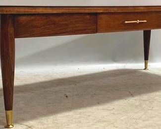 1354 - Mid Century Mersman Coffee Table w/ Drawer 15 x 48 x 18