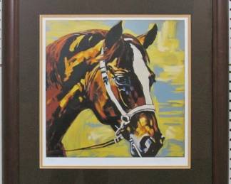 9026 - MAN O WAR SIGNED VANGOGH LIMITED EDITION PRINT 23.5 X 23.5