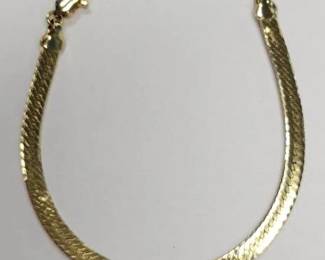 533 - 14k Herringbone Bracelet - 8"