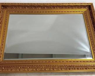 1204 - Vintage Gold Wall Mirror 34 x 46