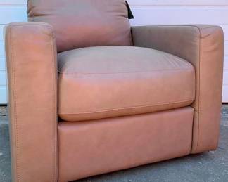 3003 - Leather Italia Swivel Chair - Tan 32 x 36 x 36