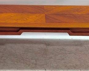 1329 - Lane MCM Walnut Inlay Coffee Table 15 x 58 x 21