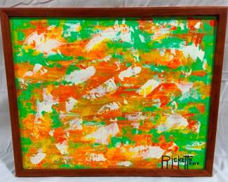 2684 - Framed "Abstract 20417" by Danny Ricketts 20 x 16