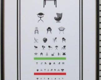 9108 - MID CENTURY EYE CHART 16 X 25
