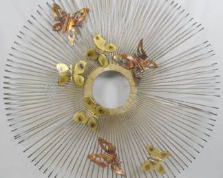 140 - C Jere Sunburst Butterfly Wall Art 28"