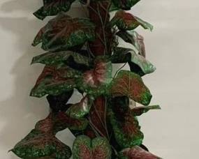 1285 - Faux Plant in Oriental Planter on Stand 68"